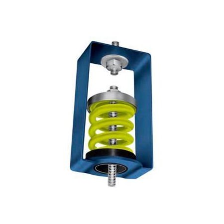 MASON INDUSTRIES Spring Vibration Isolation Hanger - 4"L x 4-3/4"W x 7-1/4"H Blue HS-B-1000